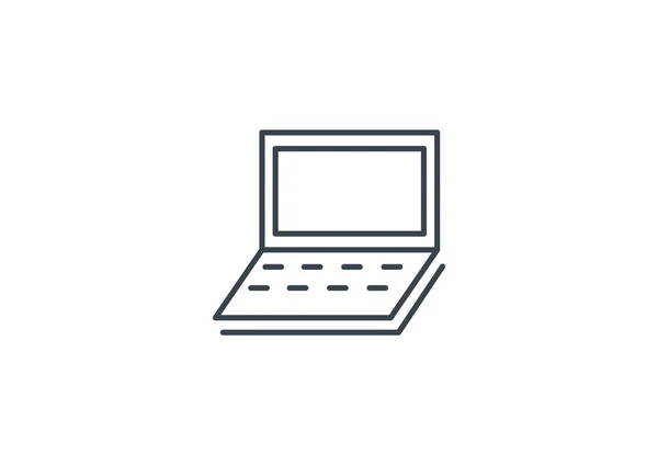 Eenvoudige laptop web pictogram — Stockvector