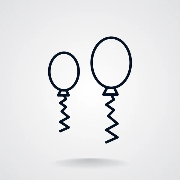 Luchtballons Opblaasbare pictogram — Stockvector