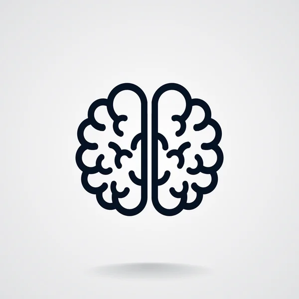 Icono web cerebro humano — Vector de stock