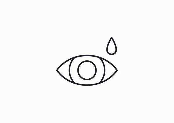 Eye with water drop sign — Stock Vector