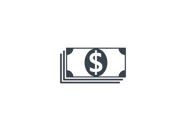 Icono plano de dinero — Vector de stock