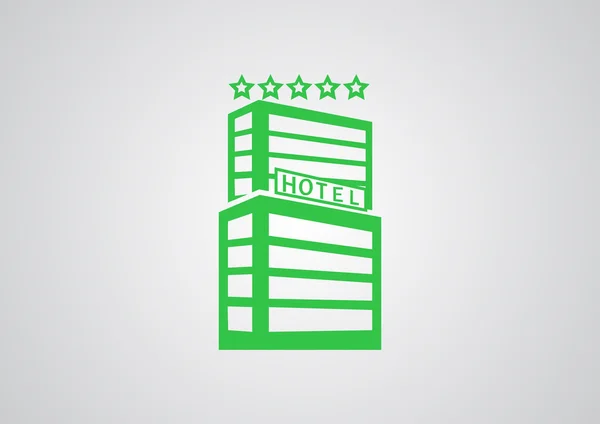 Hotel simple icono web — Vector de stock