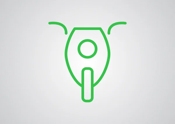 Eenvoudige motorfiets web pictogram — Stockvector