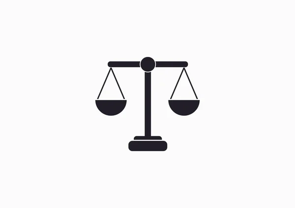 Escalas de justicia icono web simple — Archivo Imágenes Vectoriales