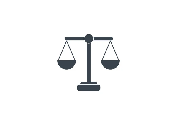 Scales of justice simple web icon — Stock Vector