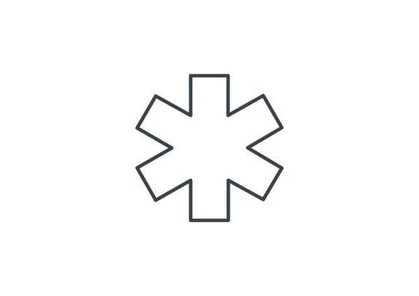 Einfaches Symbol der medizinischen Zeichen — Stockvektor