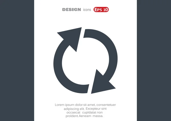 Cirkel met pijlen web pictogram — Stockvector