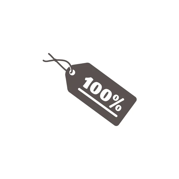 Tag 100% web icon — Stock vektor