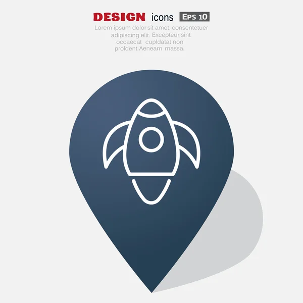 Cohete icono web — Archivo Imágenes Vectoriales