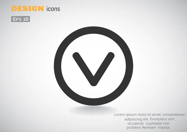 Marca de verificación icono web — Archivo Imágenes Vectoriales