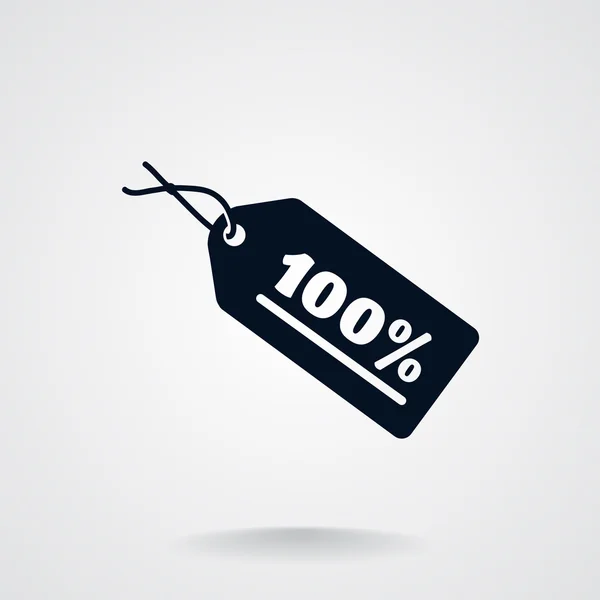 Tag 100% web icon — Stock vektor