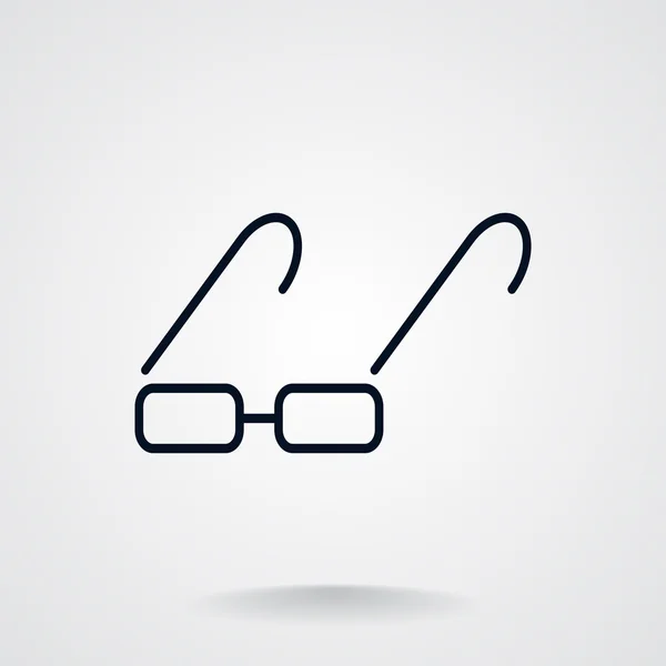 Icono web gafas — Vector de stock