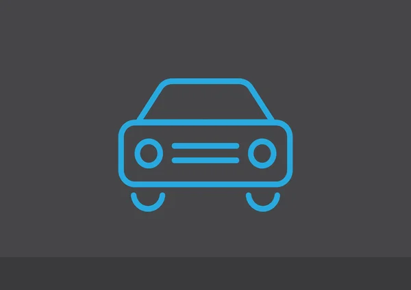 Icono web de coche simple — Vector de stock