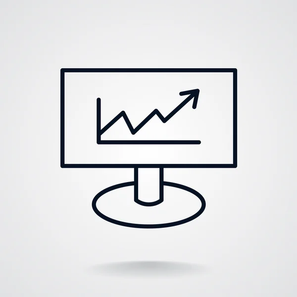 Business Growing Chart Presentation — Stock Vector