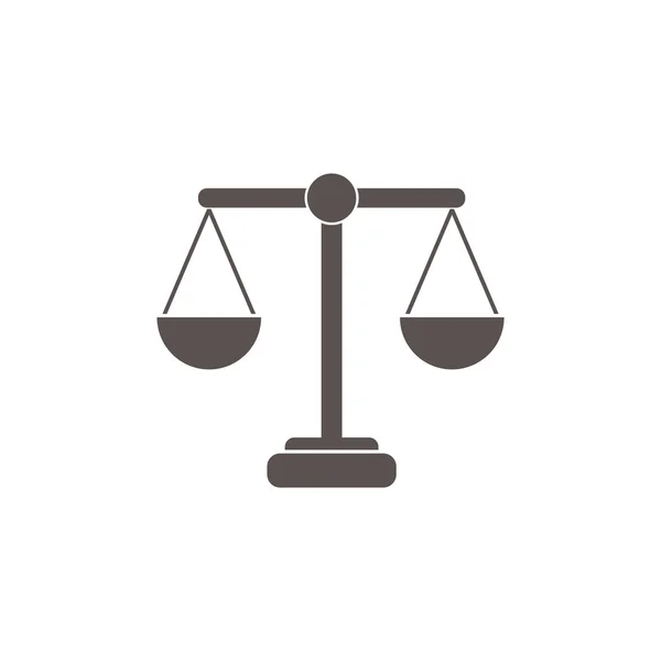 Schalen van Justitie eenvoudige web pictogram — Stockvector