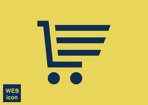 Alışveriş sepeti basit web simgesi — Stok Vektör