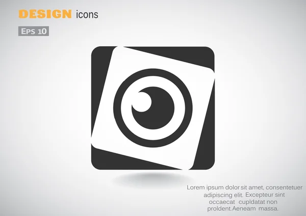 Lens web pictogram — Stockvector