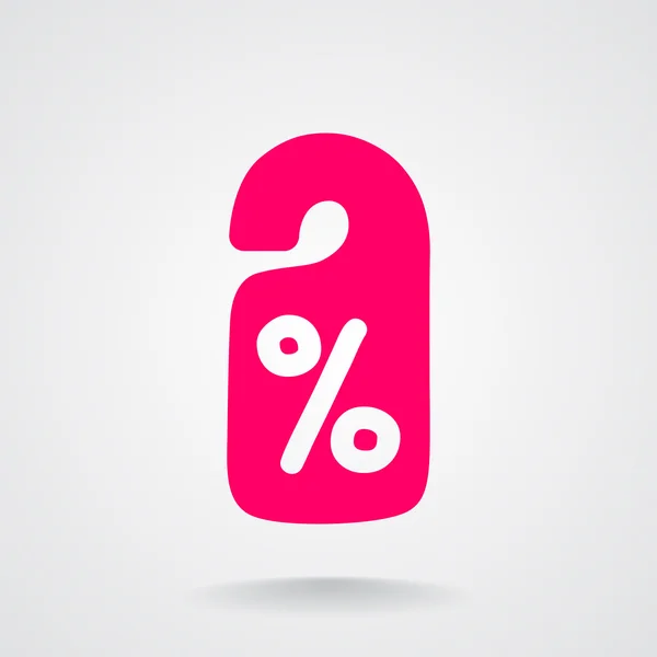 Percent discount sign — Stock Vector