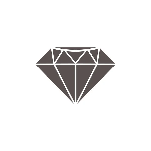 Ícone de diamante simples — Vetor de Stock