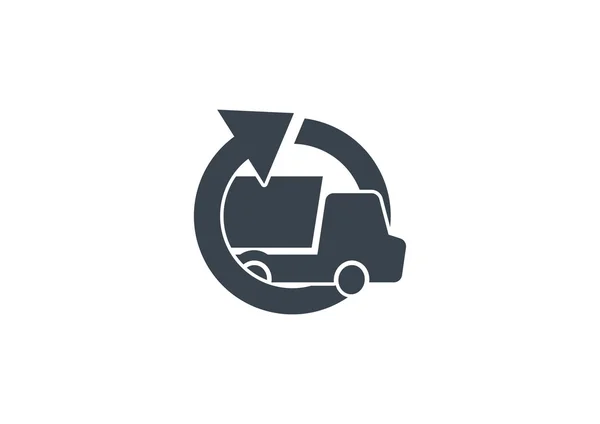 Icône web camion simple — Image vectorielle