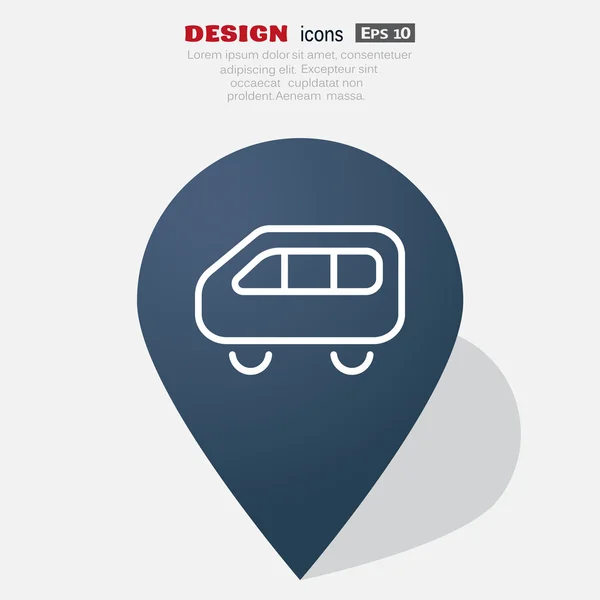 Sencillo icono web bus — Vector de stock
