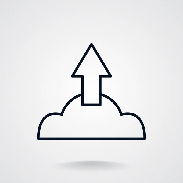 Symbole zum Hochladen von Cloud-Dateien — Stockvektor