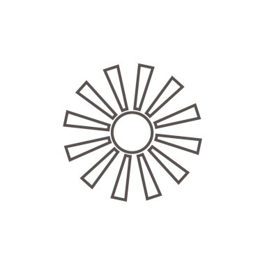 Güneş ışınları basit simgesiyle 