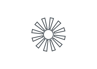 Güneş ışınları basit simgesiyle 