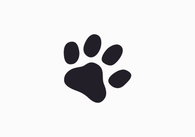 Dog paw track simple icon  clipart