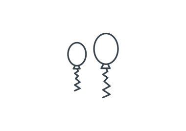 Hava ile şişirilen balonlar simgesi