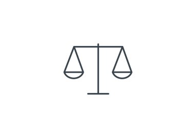 Adalet basit web simgesi ölçekleri 