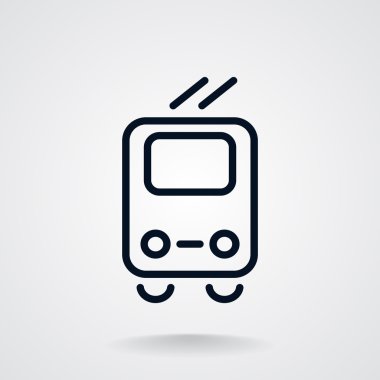 Basit tramvay web simgesi 