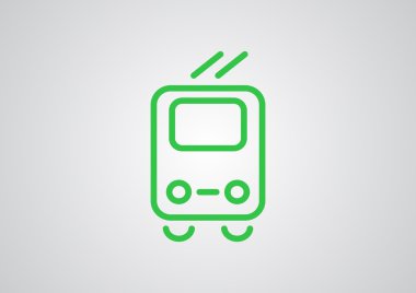 Basit tramvay web simgesi 