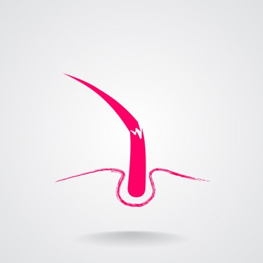 Hasarlı saçın web simgesi