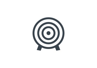 Yuvarlak hedef web simgesi 