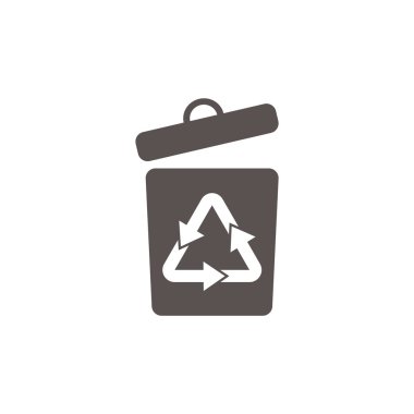 Atık kutusu basit web simgesi 