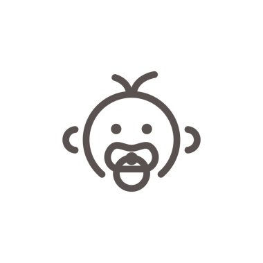 Bebek emziği ile basit simgesi  