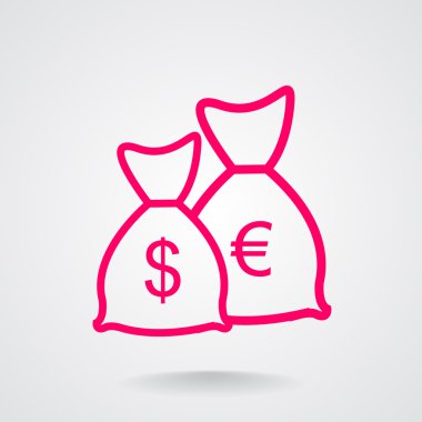 Para çantaları simgesi