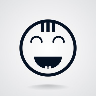 Mutlu bir çocuk yüzü doodle 