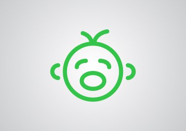 Ağlayan bebek siluet 