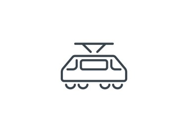 Basit tramvay web simgesi 