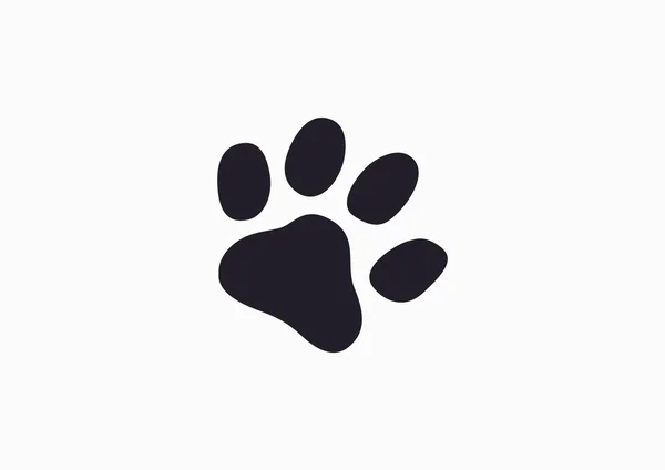 Hond paw track eenvoudige pictogram — Stockvector