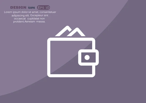 Cartera simple icono web — Archivo Imágenes Vectoriales