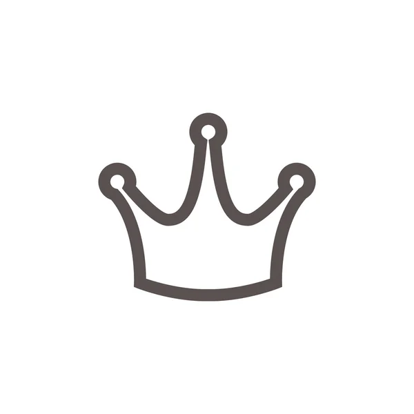 Crown enkel spindelväv ikonen — Stock vektor