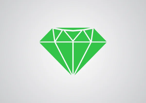 Icono de diamante simple — Vector de stock