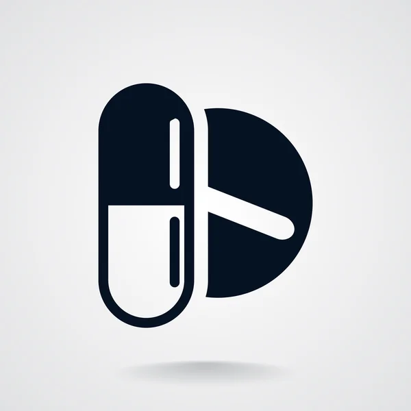 Medische pillen web pictogram — Stockvector