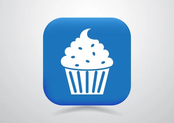 Körsbär cupcake ikonen — Stock vektor