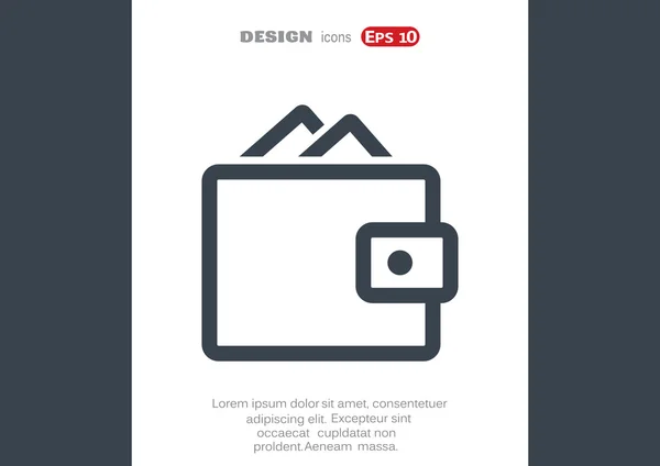 Cartera simple icono web — Archivo Imágenes Vectoriales