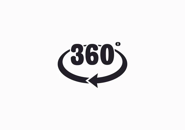 Rotation of 360 degrees — Stock Vector