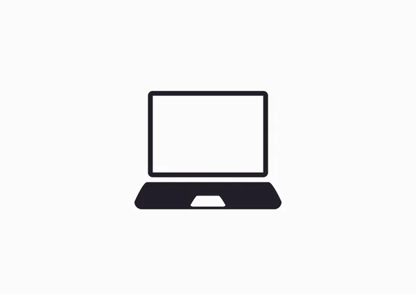 Einfache Laptop Web-Ikone — Stockvektor